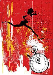 和时间赛跑的背景